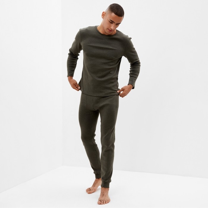 Комплект мужской термо (лонгслив, брюки) MINAKU цвет хаки, р-р 52