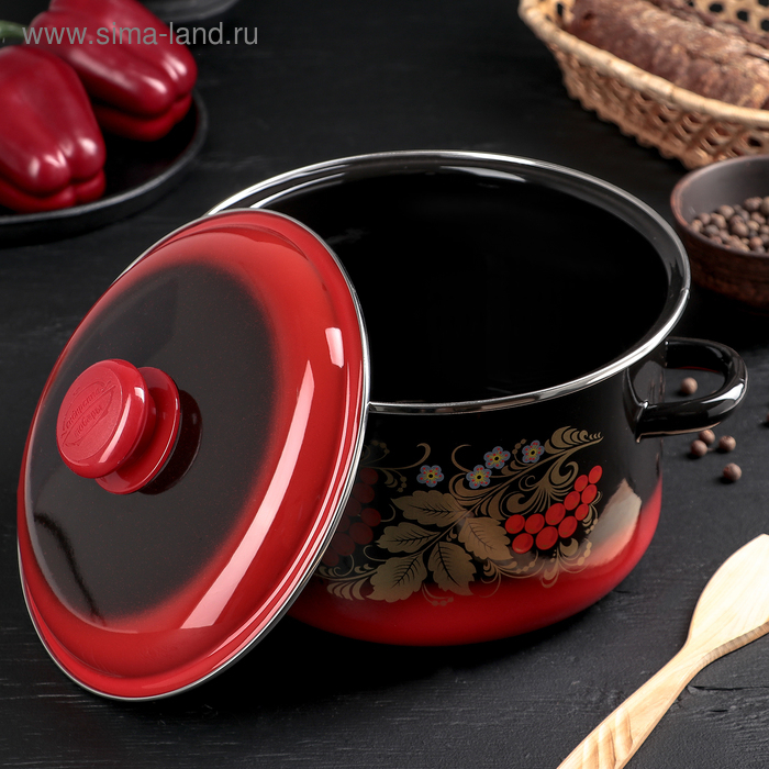 Кастрюля эмалированная «Рябинушка», 4 л, индукция Кастрюля эмалированная «Рябинушка», 4 л, индукция