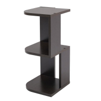 Полка угловая настольная и навесная Лео №3, 250х250х660, Венге