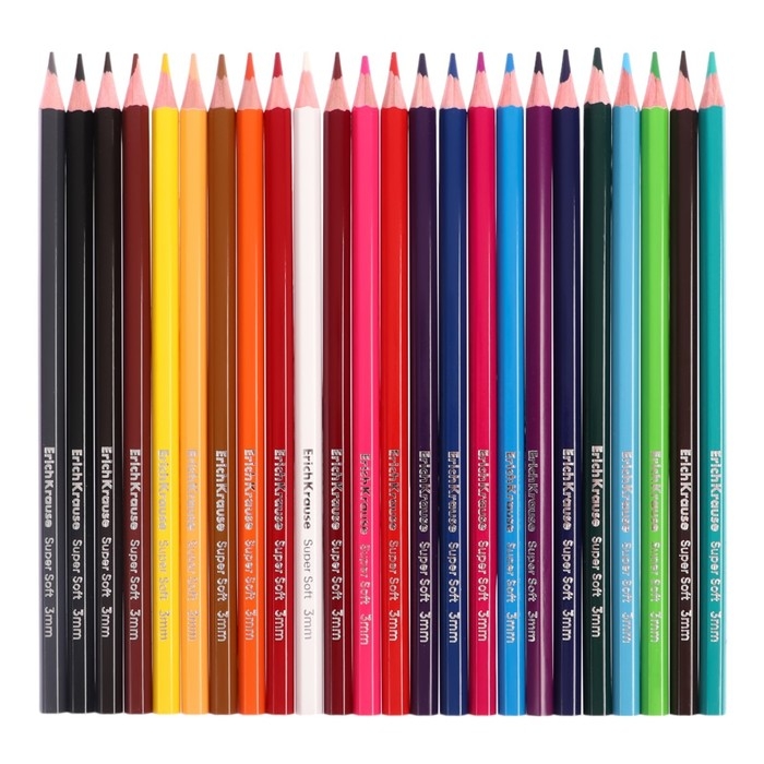 Карандаши 24 цвета ErichKrause Jolly Friends, дерево, шестигранные, с европодвесом Карандаши 24 цвета ErichKrause Jolly Friends, дерево, шестигранные, с европодвесом