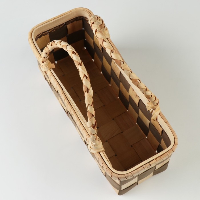 Корзина плетеная, 32 х 12 х 12,5/25,5 см, секвойя Корзина плетеная, 32 х 12 х 12,5/25,5 см, секвойя