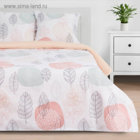 Постельное бельё &laquo;Этель&raquo; 1.5 сп Leaves 143*215 см,150*214 см, 70*70 см 2 шт