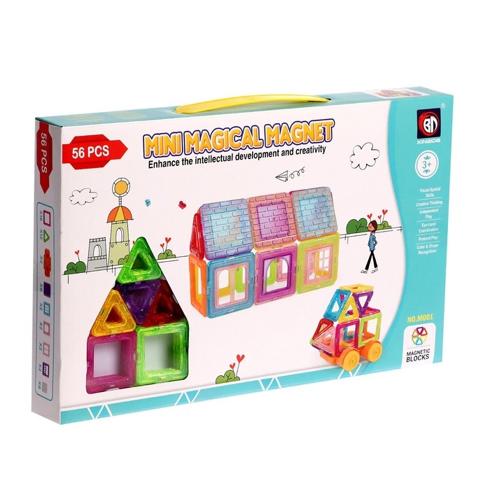 Конструктор магнитный &laquo;Мини магический магнит&raquo;, 56 деталей