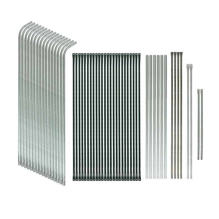 Теплица, 6,1 &times; 2,45 &times; 2,1 м, оцинкованный металл, профиль d = 25 мм, чехол из спанбонда 90 г/м&sup2;