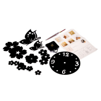 Часы настенные интерьерные, 3d "Цветы и бабочки", бесшумные, наклейка, большие, d-15 см Часы настенные интерьерные, 3d "Цветы и бабочки", бесшумные, наклейка, большие, d-15 см