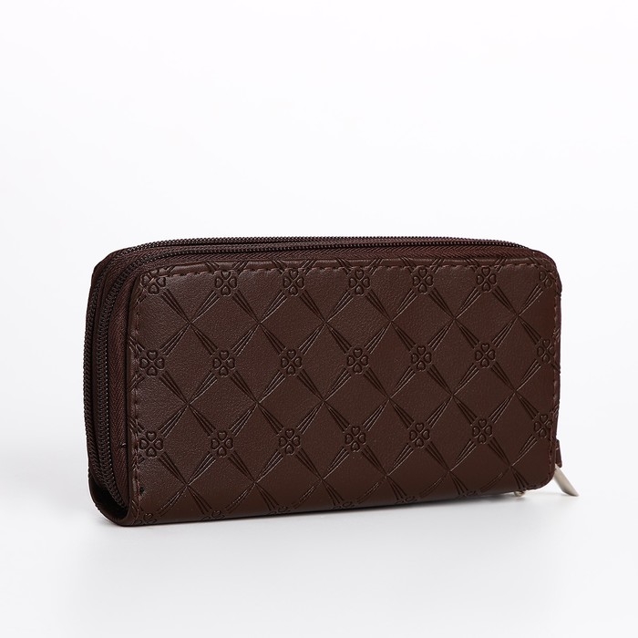 Кошелёк женский на молнии, цвет коричневый Кошелёк женский на молнии, цвет коричневый