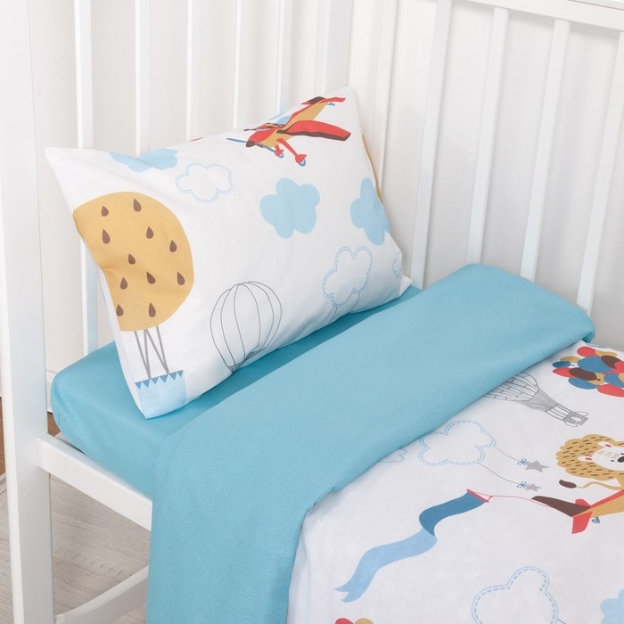 Постельное бельё детское Крошка Я &laquo;Авиатор&raquo;, 112х147 см, 60х120+20 см, 40х60 см, 100% хлопок