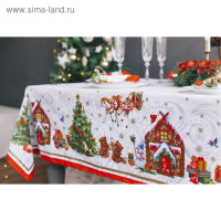 Набор столовый "Новогодняя сказка" скат.150х110см +/-3см с ГМВО, салф.40х40см-4 шт, хл100%