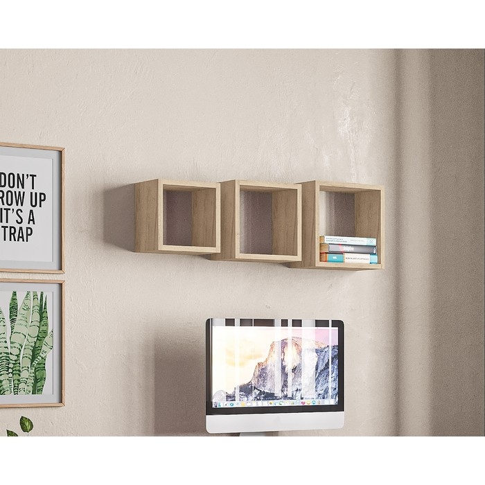 Полка настенная Лена НПл-1, 300х270х170, Дуб сонома Полка настенная Лена НПл-1, 300х270х170, Дуб сонома