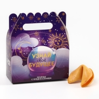 Печенье с предсказаниями &laquo;Узнай своё будущее&raquo; в коробке с ручкой, 3 шт. х 6 г.