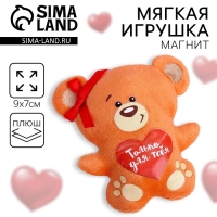 Мягкая игрушка-магнит &laquo;Только для тебя&raquo;, медведь