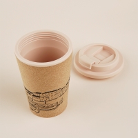 Стакан для кофе с крышкой SL Home «Венеция», пробковый, 350 мл, 9,5×9,5×14,5 см, цвет бежевый Стакан для кофе с крышкой SL Home «Венеция», пробковый, 350 мл, 9,5×9,5×14,5 см, цвет бежевый