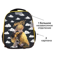 Рюкзак каркасный школьный, 37 х 28 х 19 см, Calligrata Вольт "Клинок"