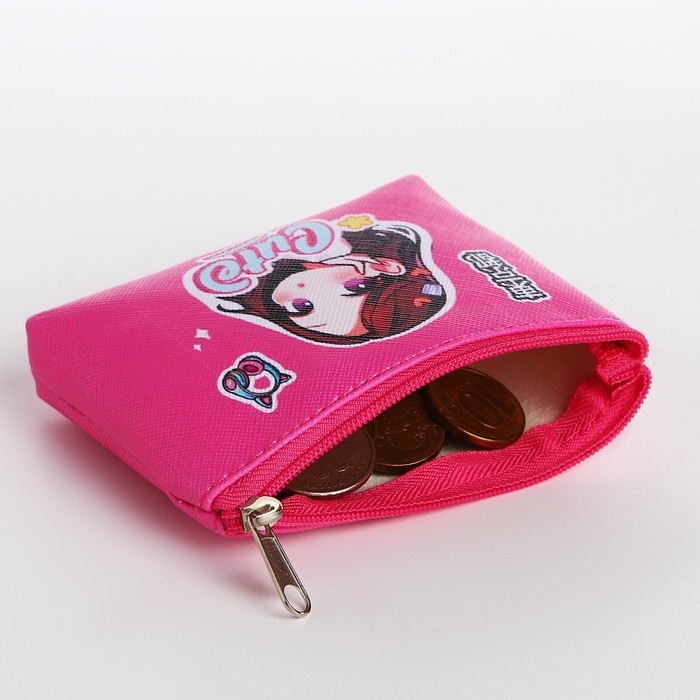 Кошелек детский, цвет микс Кошелек детский, цвет микс "Крутая девочка", 11*7 см микс