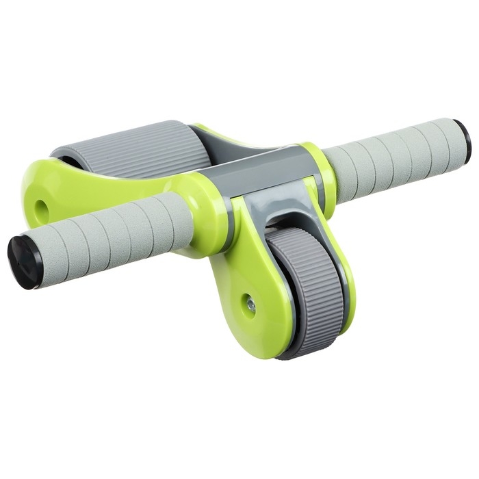 Ролик для пресса ONLYTOP, 33х24х24 см, с ковриком, цвет серый/салатовый