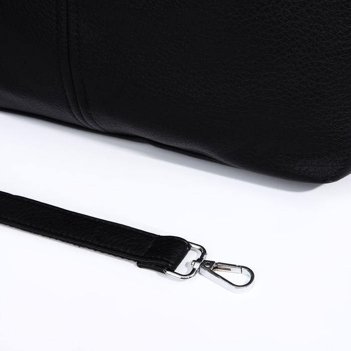 Сумка-тоут на молнии, 2 наружных кармана, цвет чёрный Сумка-тоут на молнии, 2 наружных кармана, цвет чёрный