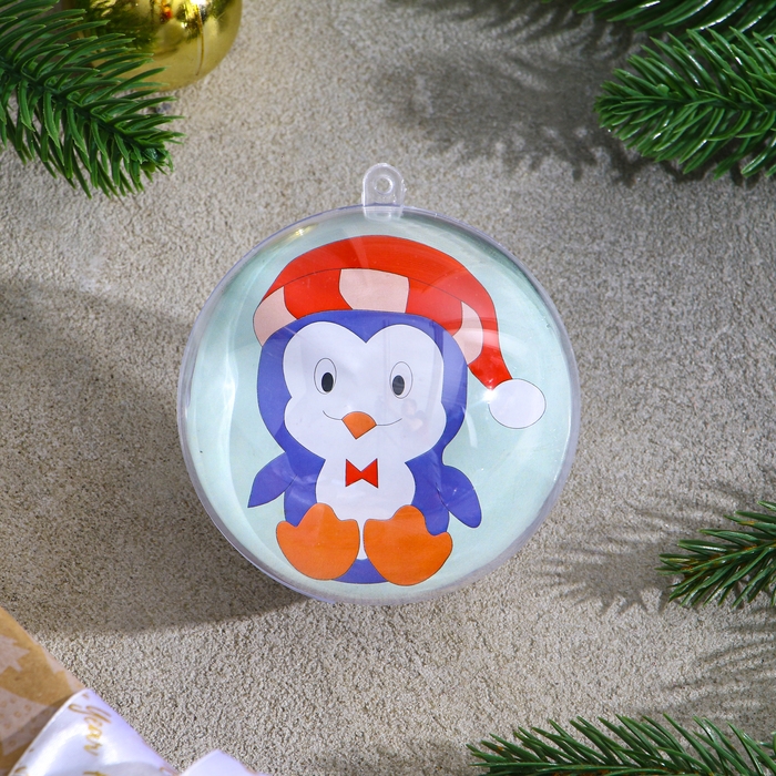 Ёлочное украшение под раскраску «Милый пингвин» размер: 8 см; 2 шт., кисть Ёлочное украшение под раскраску «Милый пингвин» размер: 8 см; 2 шт., кисть