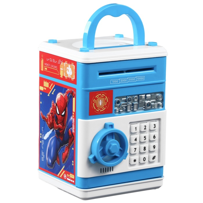 Копилка сейф, 20 см х 14,5 см х 14 см Копилка сейф, 20 см х 14,5 см х 14 см "Спайдер-мен", Человек-паук