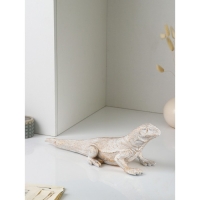 Фигура «Варан», полистоун, 14 см, цвет бело-золотой Фигура «Варан», полистоун, 14 см, цвет бело-золотой