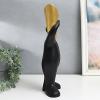 Сувенир полистоун подставка "Человек с птицей на плече" чёрный 14х33 см Сувенир полистоун подставка "Человек с птицей на плече" чёрный 14х33 см