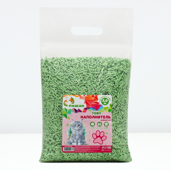 Наполнитель тофу, 5 л, зелёный чай