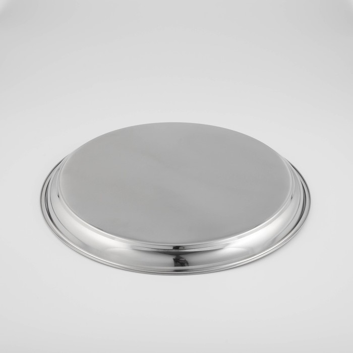 Поднос из нержавеющей стали Доляна &laquo;Индия&raquo;, d=40 см, цвет серебряный