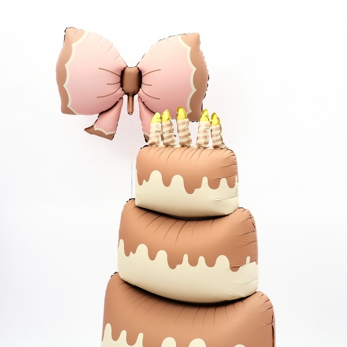 Шар фольгированный 37" &laquo;Бантик&raquo;, матовый, цвет розовый