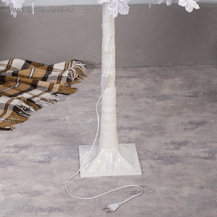 Светодиодное дерево «Клён белый» 1.6 м, 160 LED, постоянное свечение, 220 В, свечение белое Светодиодное дерево «Клён белый» 1.6 м, 160 LED, постоянное свечение, 220 В, свечение белое