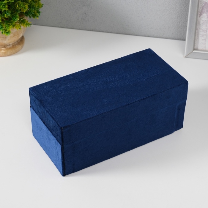 Шкатулка текстиль Шкатулка текстиль "Море" синяя 10х20х9 см