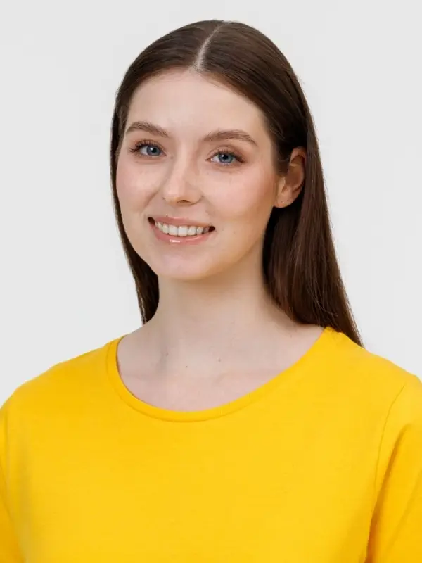 Футболка E190 женская желтая, размер XS