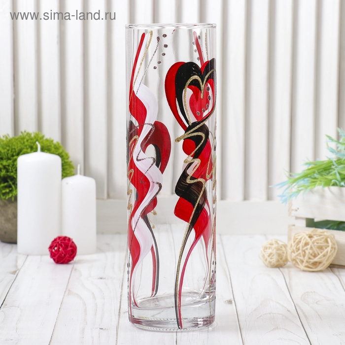 Ваза Ваза "Абстракция №1" цилиндр 7х26 см