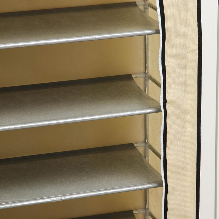 Обувница, 7 ярусов, 60&times;30&times;120 см, цвет бежевый