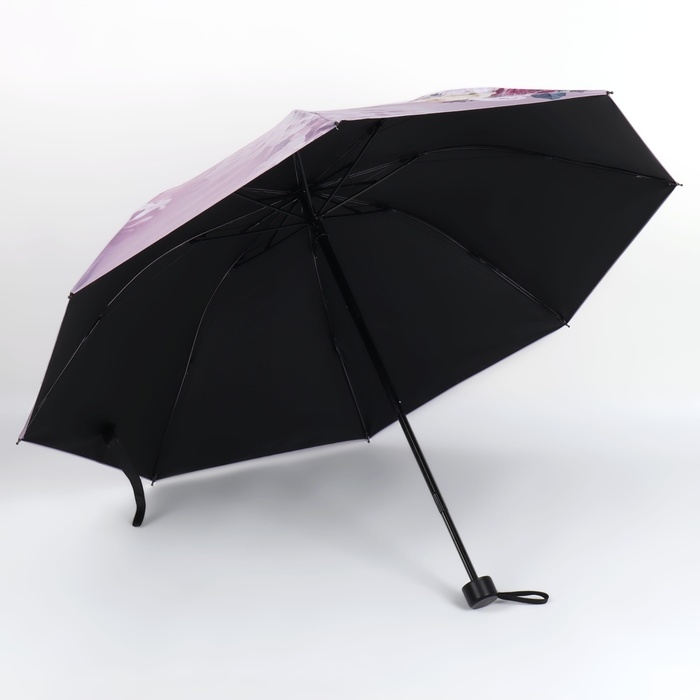 Зонт механический &laquo;Цветочный букет&raquo;, эпонж, 4 сложения, 8 спиц, R = 48/56 см, D = 112 см, цвет МИКС