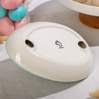 Подставка для яиц Доляна &laquo;Зайка&raquo;, 25&times;18&times;9 см, цвет голубой