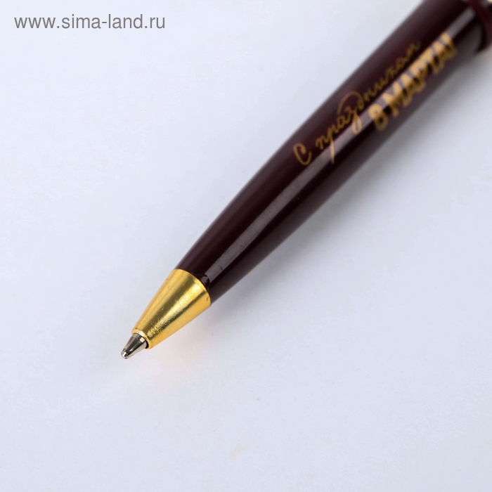 Ручка шариковая синяя паста в тубусе Ручка шариковая синяя паста в тубусе "Для самой нежной", пластик