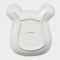 Набор тарелок керамических Доляна &laquo;Мишка Отто&raquo;, 17&times;16&times;2,6 см, 2 шт, цвет белый