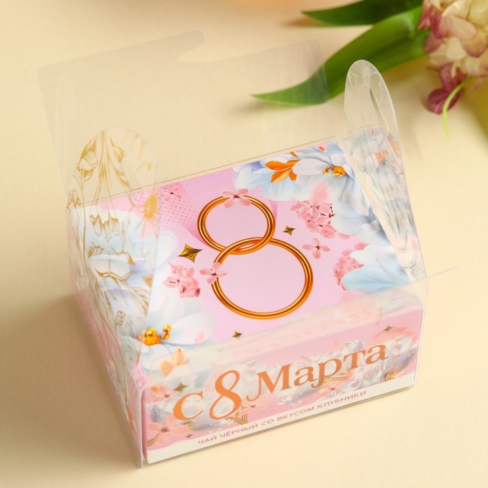 Чай чёрный &laquo;С 8 Марта&raquo; вкус: клубника, 50 г.