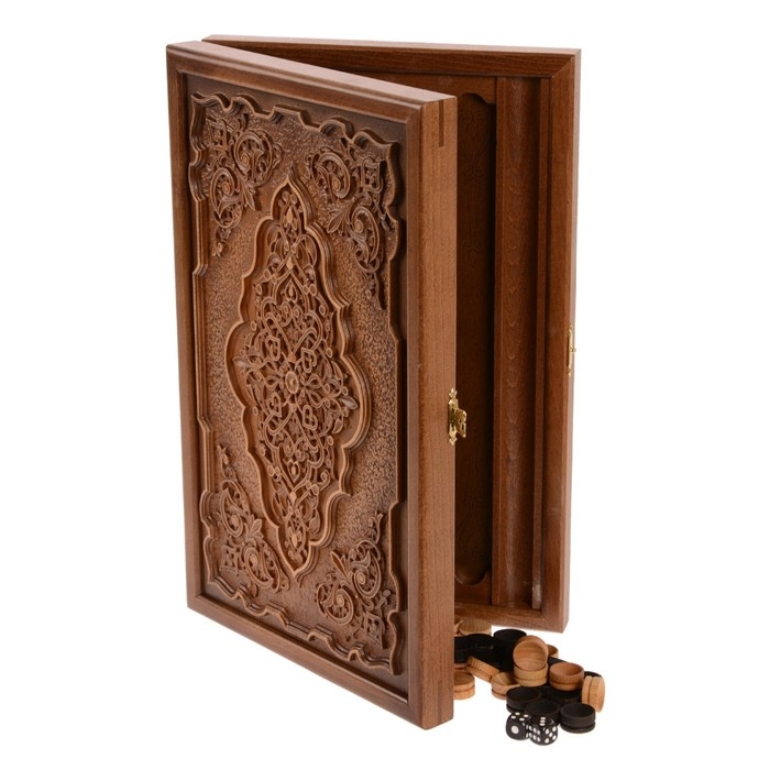 Нарды деревянные большие, резные Нарды деревянные большие, резные "Самарканд", из массива бука, патина, 35 x 45 см