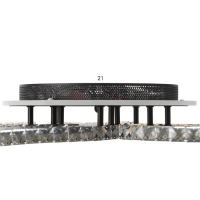 Люстра с ПДУ "Блейд" 5хLED 130Вт 3000-6000К RGB черный 65х65х10см