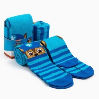 Колготки PAW PATROL &laquo;Гончик&raquo;, цвет голубой, синий, 98-104 см