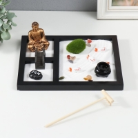 Сад камней Дзен "Будда и рыбки" белый песок 1,2х21,5х17,5 см Сад камней Дзен "Будда и рыбки" белый песок 1,2х21,5х17,5 см