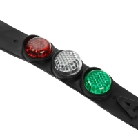 Антистатик-заземлитель Триада "СВЕТОФОР" силиконовый, черный, катафоты, 52 см