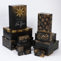 Набор коробок подарочных 15 в 1 &laquo;Winter&raquo;, 12 х 7 х 4 см - 46,6 х 35,2 х 17.5 см, Новый год