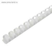 Пружины для переплета пластиковые, d=16мм, 100 штук, сшивают 101-130 листов, белые, Гелеос