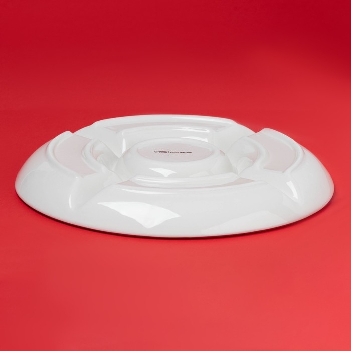 Менажница новогодняя Доляна &laquo;Волшебное дерево&raquo;, 5 ячеек, 25,5&times;3,1 см, керамика, цвет белый