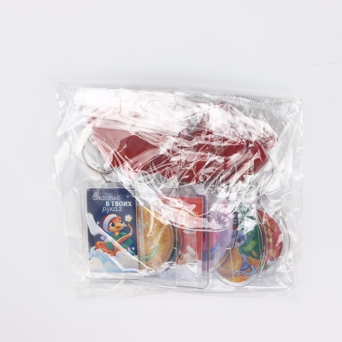 Брелок новогодний, для ключей &laquo;Счастье в твоих руках&raquo; микс из 6 шт