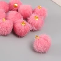 Декор для творчества искусственный мех "Шарик" розовый набор 10 шт, d=2 см Декор для творчества искусственный мех "Шарик" розовый набор 10 шт, d=2 см