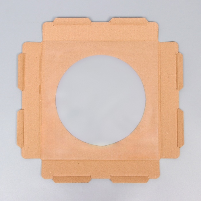 Коробка под торт с окном, Коробка под торт с окном, "Круг", белая, 26 х 26 х 30 см