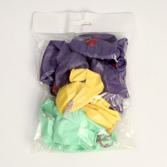 Воздушный шар латексный 12" &laquo;С Днём Рождения&raquo;, нежность, 25 шт.