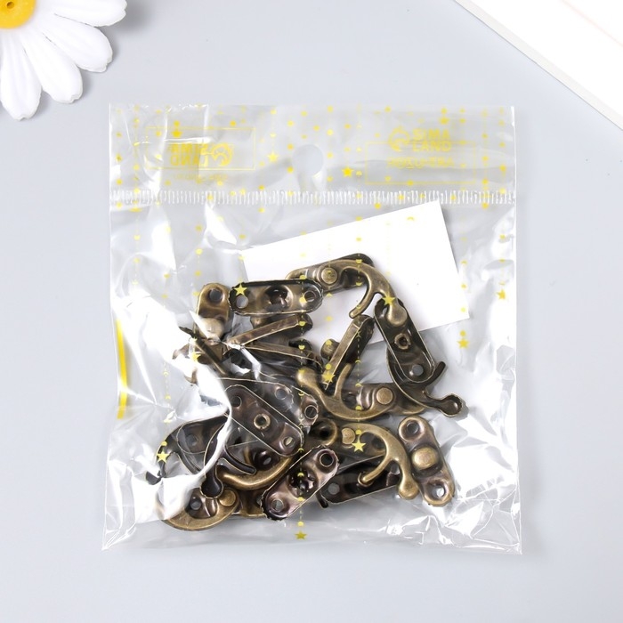 Замок металл для шкатулки "Классика" (набор 10 шт) 2,4х2,2х0,5 см